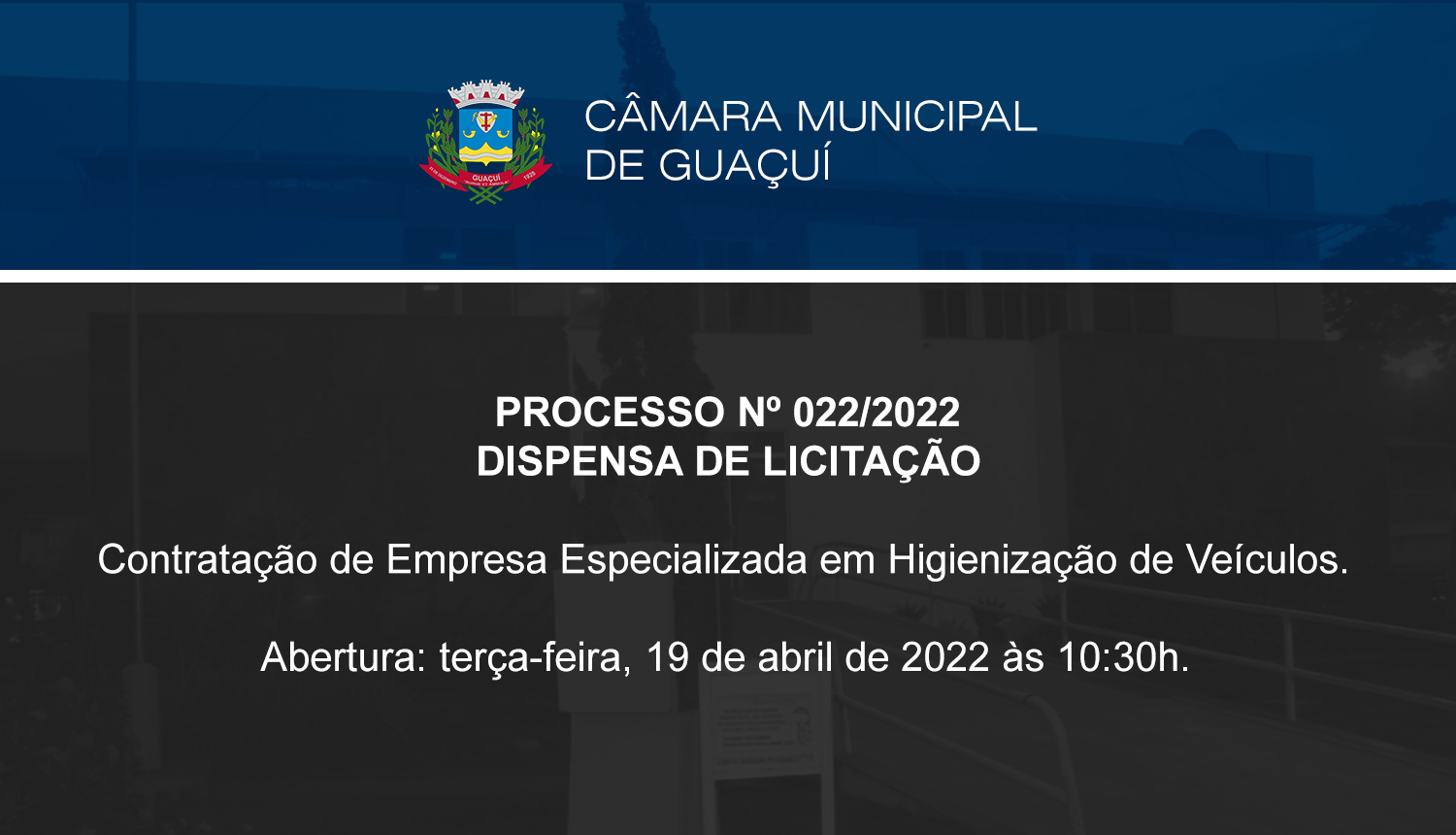 DISPENSA DE LICITAÇÃO.